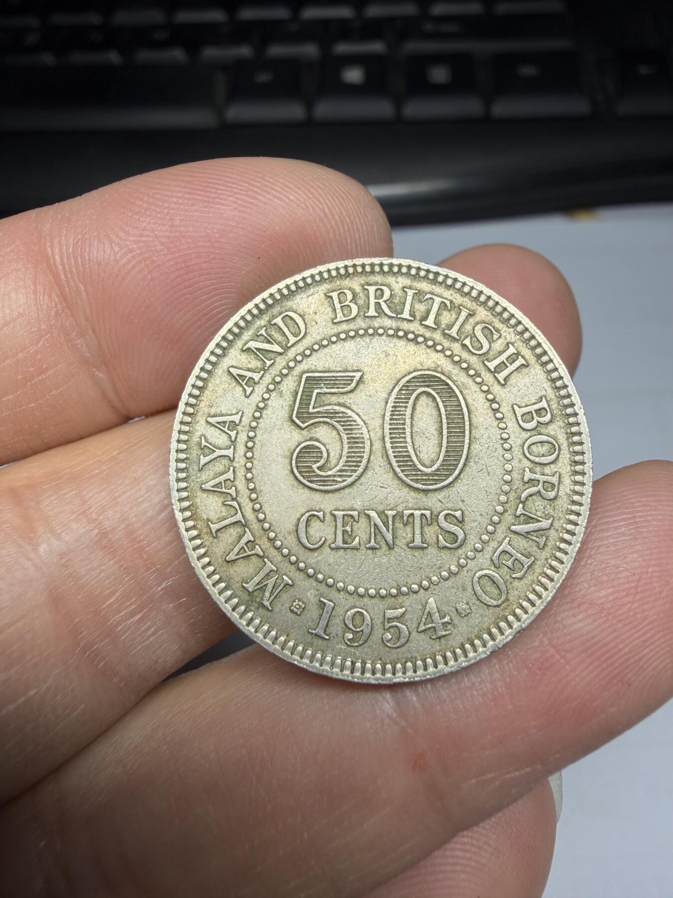 2025年集古藏今外币拍卖第十期-第5场—（总第285拍），可以寄存60天，满160元包邮。 1954年英属马来亚50分