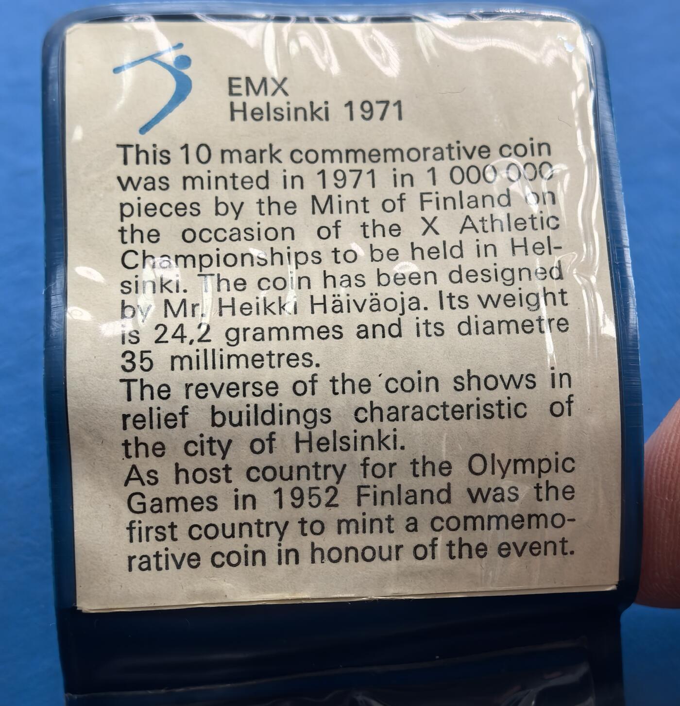 外国优质老铜币银币，周六九点倒数截拍，满百包邮，可寄存半年，喜欢朋友微信扫描二维码可直接参拍 芬兰1971年10马克24克大银币小钱包，带证书