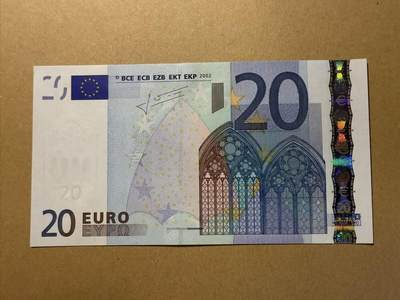 【礼羽收藏】🌏世界钱币拍卖第111期 - 2002年 初版 20欧 荷兰版全新unc