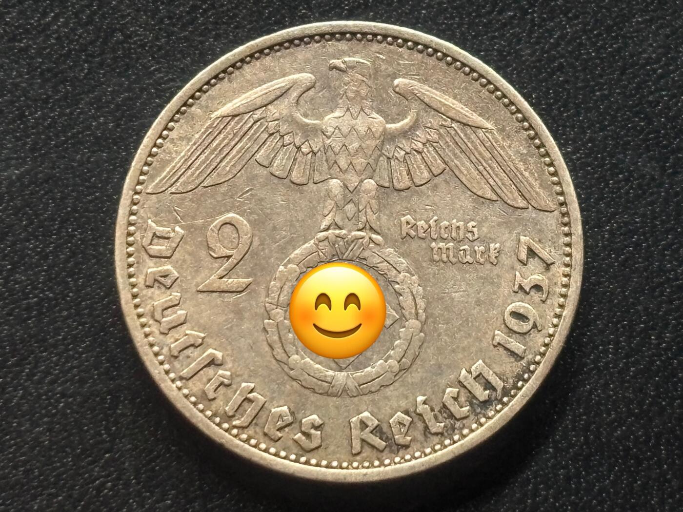 邮泉阁限时拍卖第三十五场补 德国硬币（第三帝国）专场（硬币在国外。请付邮费6元。） 德国第三帝国1937年2马克银币A版