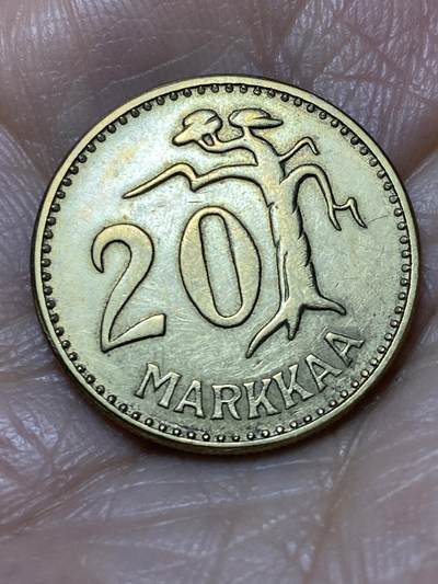 2025年第一百二十八场(总第一百五十四场）外国好品散币、邮币封和邮票场(免佣金) - 少见–芬兰🇫🇮1959年20马克(S标)