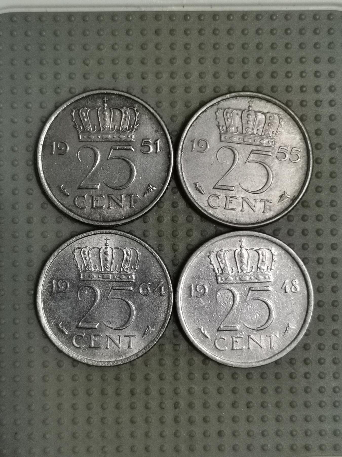 2025年第114场各国散币拍卖（总第114场） 荷兰25分4枚