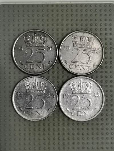 2025年第114场各国散币拍卖（总第114场） - 荷兰25分4枚