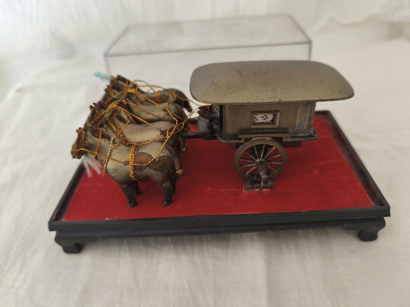 海外回流精品拍卖11.16 日本回流兵马俑彩绘铜车马