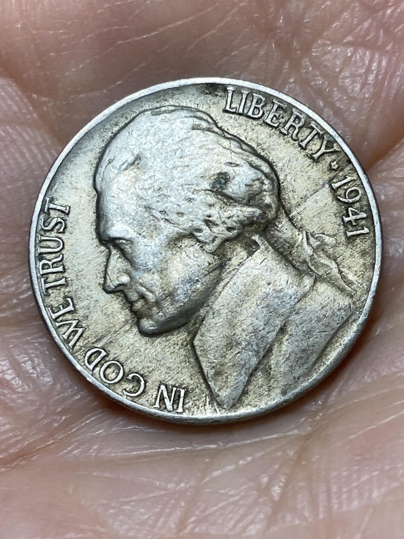 2025年第一百二十八场(总第一百五十四场）外国好品散币、邮币封和邮票场(免佣金) 美国🇺🇸1941年5分(杰斐逊5分第一版，无标)