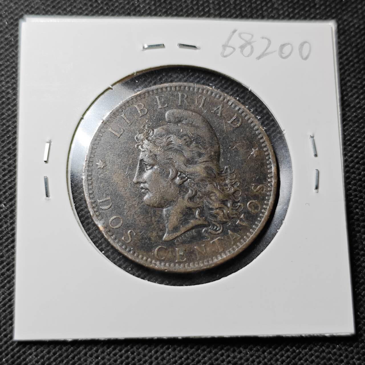 KK钱币收藏小铺  第368场  2月预留时间 周末发货  1885阿根廷2分铜币