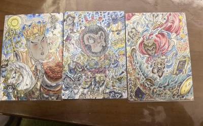 秋萤阁第30期 (11月11日周二晚上21点截拍，欢迎竞拍)  - 卡德曼三国演义 杆子完结篇 山丘西游一套3张