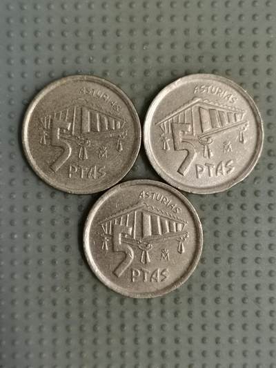 2025年第113场各国散币拍卖（总第113场） - 西班牙1995年5比塞塔3枚
