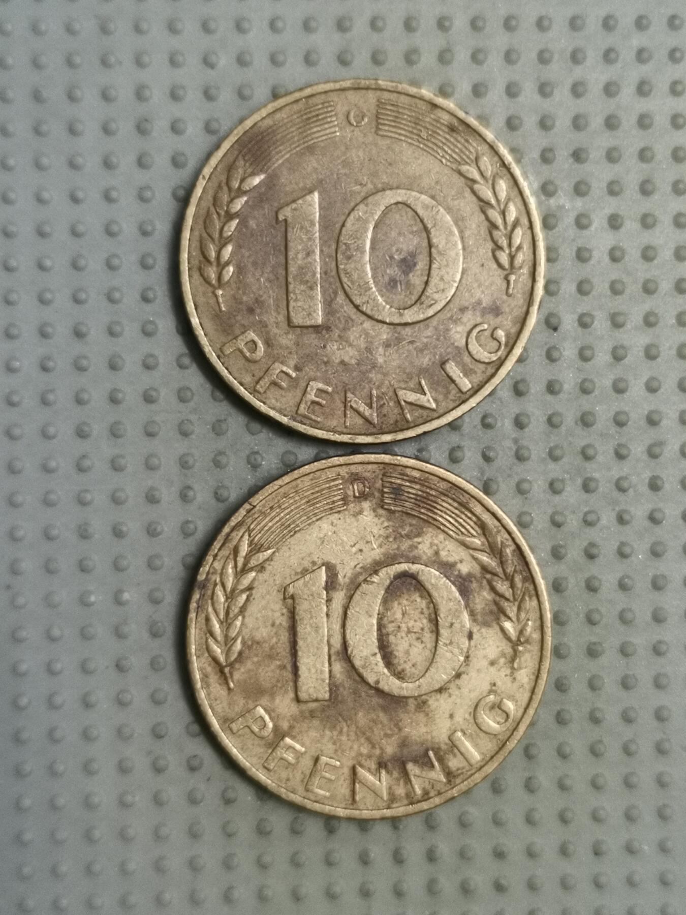 2025年第114场各国散币拍卖（总第114场） 德国1950年10芬尼2枚