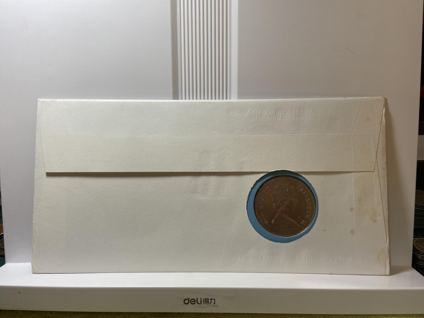 2025年第一百二十八场(总第一百五十四场）外国好品散币、邮币封和邮票场(免佣金) 邮币封–英国🇬🇧1980年25便士纪念币(伊丽莎白二世女王母亲80岁寿辰纪念封)