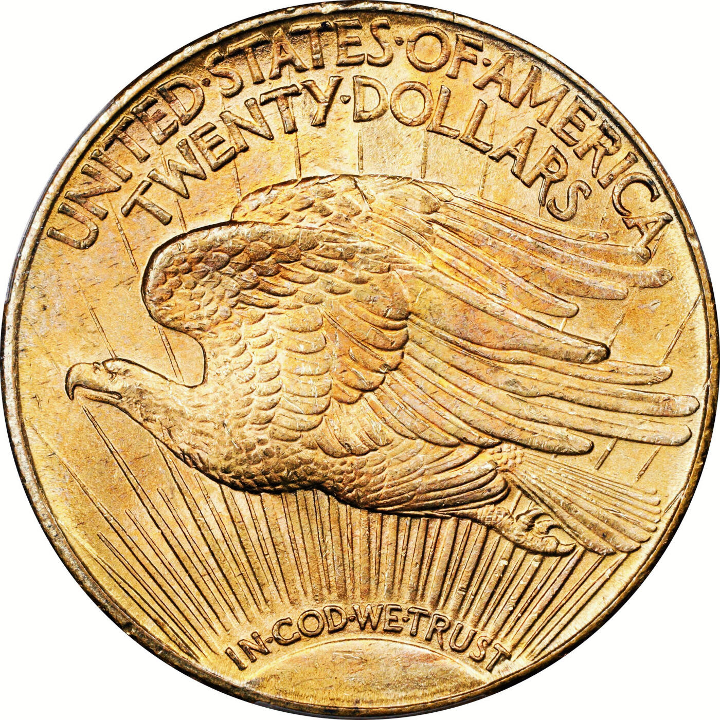 【Blue Auction】世界纸币精拍第749期——18级TOP拍卖/信誉/品质/专业/高效💫  【冠军分仅66+ 仅7枚更高分】美国 1916-S 20美金 重33.44克 行走自由女神双鹰金币 旧金山造币厂 光度感人 细节清晰 底板丝滑 PCGS MS66 收藏级高分（66+拍了10.8万美金 多半分溢价太多 此枚性价比高很多）