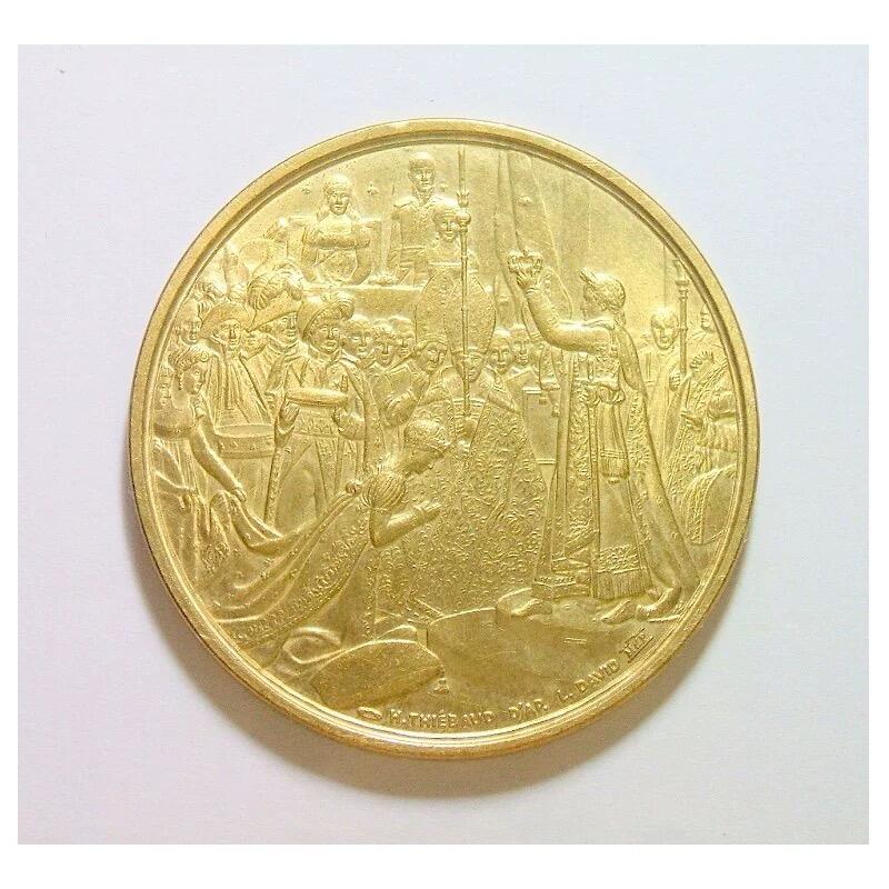 法国拿破仑金叶冠+加冕仪式 高浮雕精制大铜章 40MM