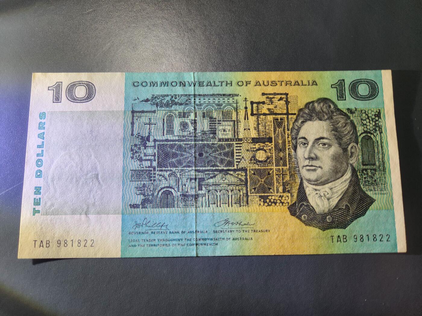 11月12号晚上8点 外国纸币自动截拍第55场 澳大利亚 联邦券 10元 第一版 新品