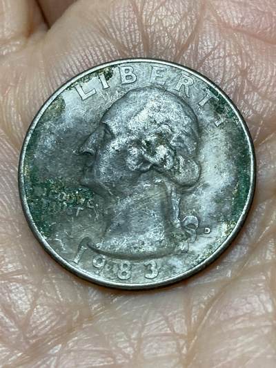 2025年第一百二十八场(总第一百五十四场）外国好品散币、邮币封和邮票场(免佣金) - 美国🇺🇸1983年1/4元(华盛顿1/4元第三版，D标丹佛造)