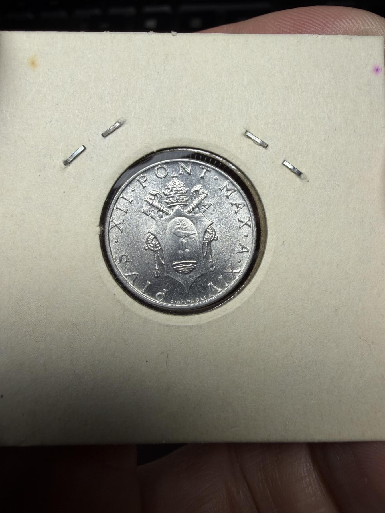 2025年集古藏今外币拍卖第十期-第6场—（总第286拍），可以寄存60天，满160元包邮。 1952年梵蒂冈2里拉2枚