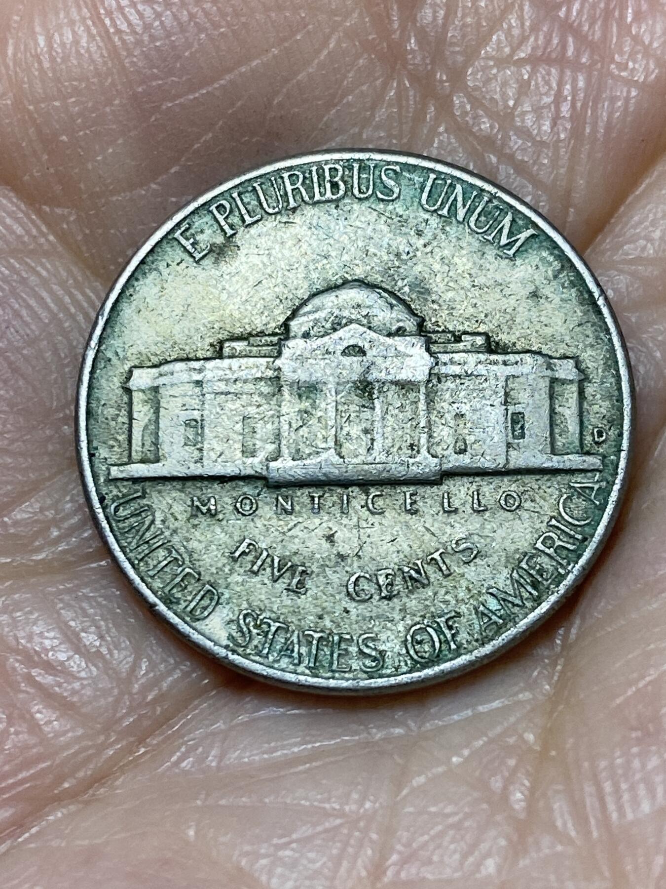 2025年第一百二十八场(总第一百五十四场）外国好品散币、邮币封和邮票场(免佣金) 美国🇺🇸1962年5分(杰斐逊5分第三版，D标丹佛造)