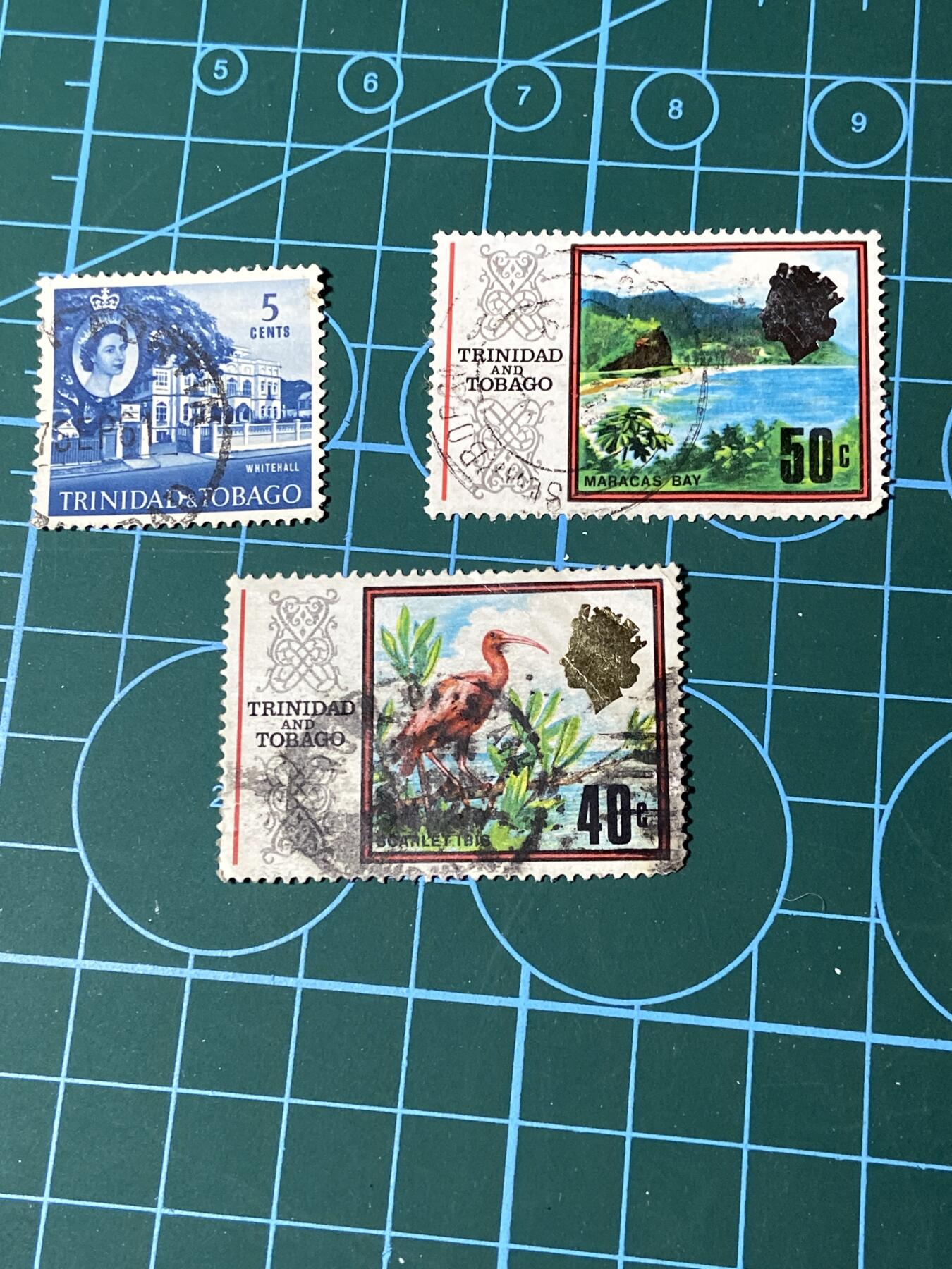 2025年第一百二十八场(总第一百五十四场）外国好品散币、邮币封和邮票场(免佣金) 特立尼达和多巴哥🇹🇹邮票3枚