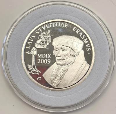 博洋堂世界钱币拍卖第146期（全场包邮） - 2009年比利时10欧精制银币 欧洲之星系列-伊拉斯姆斯 18.75克 925银 发行量：1万5千