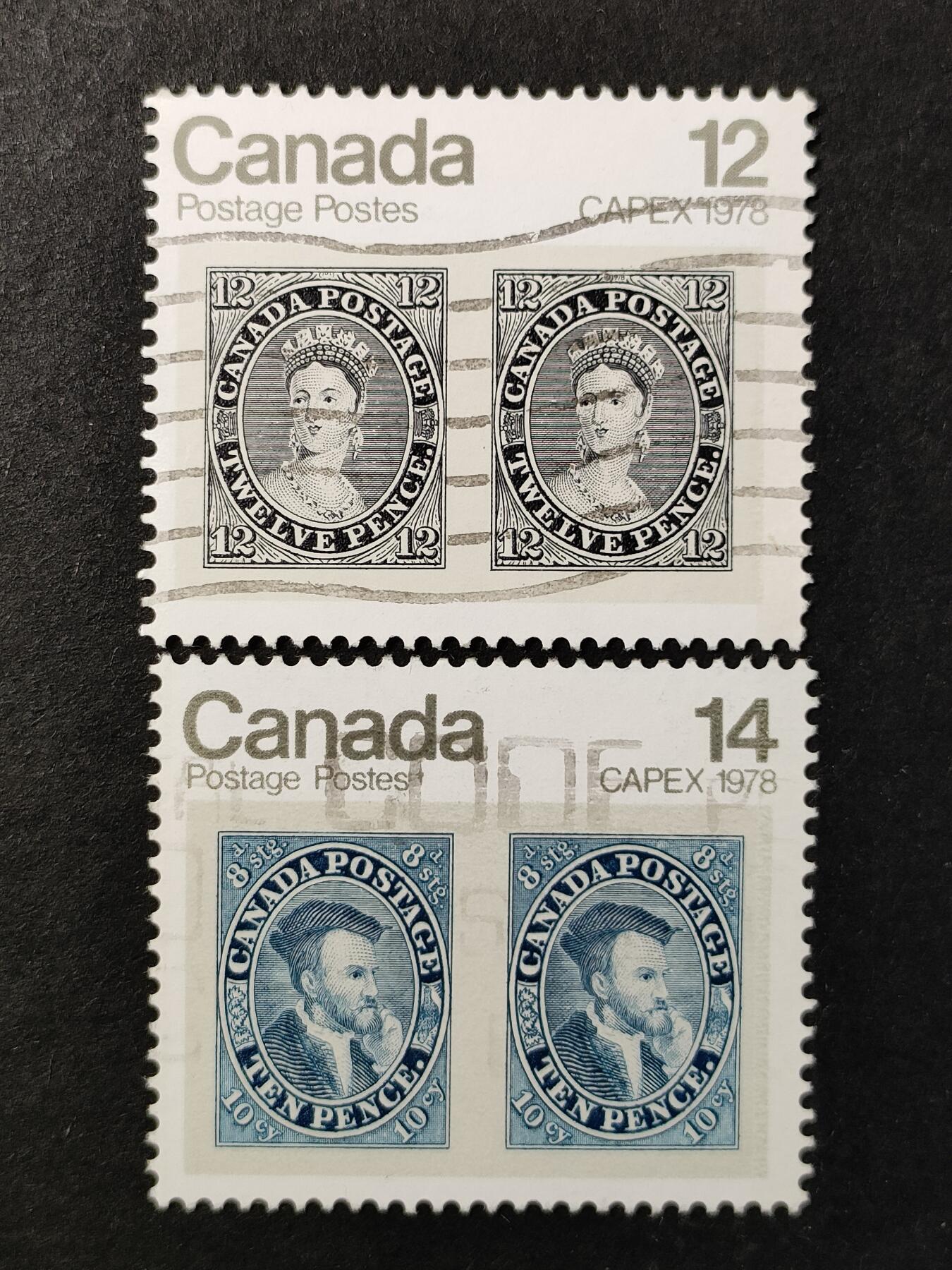 ↓君缘收藏650期☞钱币邮品↓无佣金、可寄存、满30元包邮  加拿大邮票，1978年多伦多国际邮展·维多利亚女王等票中票