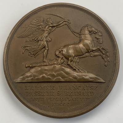 掌中浮雕-藏着的欧洲第041场 - 1800年拿破仑马伦哥战役纪念铜章，42mm，丰饶角边铭