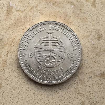 道一币馆币章第一百五十五场 - 葡萄牙1983年第十七届欧洲艺术展750埃斯库多银币  12.5g 835S 