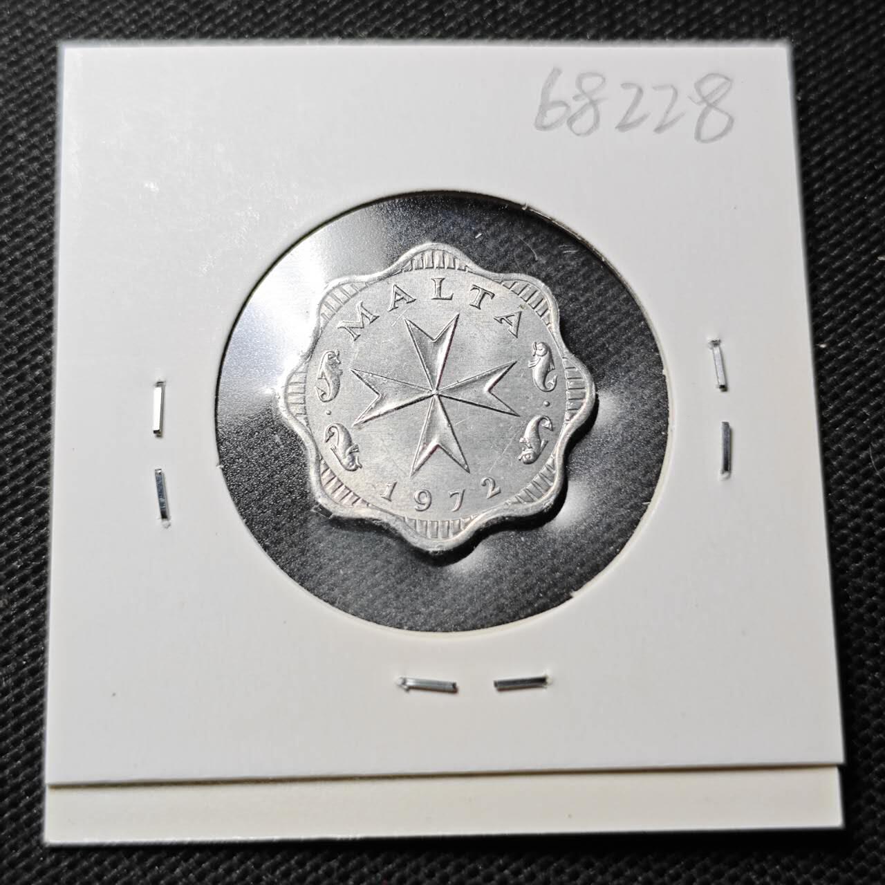 KK钱币收藏小铺  第368场  2月预留时间 周末发货  1972马耳他2米尔