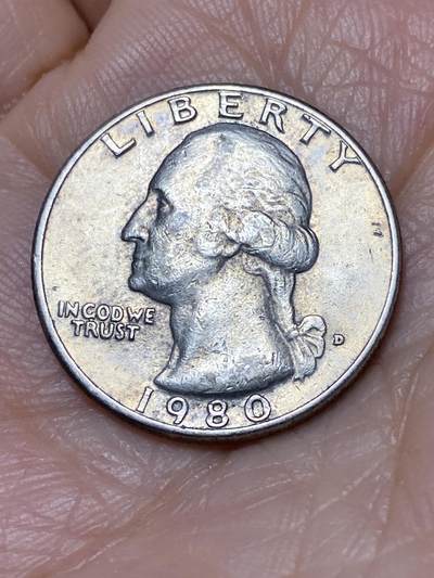 2025年第一百二十八场(总第一百五十四场）外国好品散币、邮币封和邮票场(免佣金) - 美国🇺🇸1980年1/4元(华盛顿1/4元第三版，D标丹佛造)