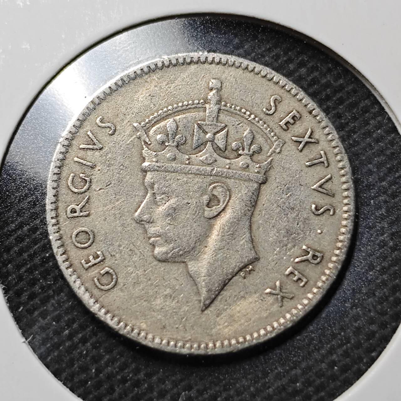 KK钱币收藏小铺  第368场  2月预留时间 周末发货  1952英属东非0.5先令