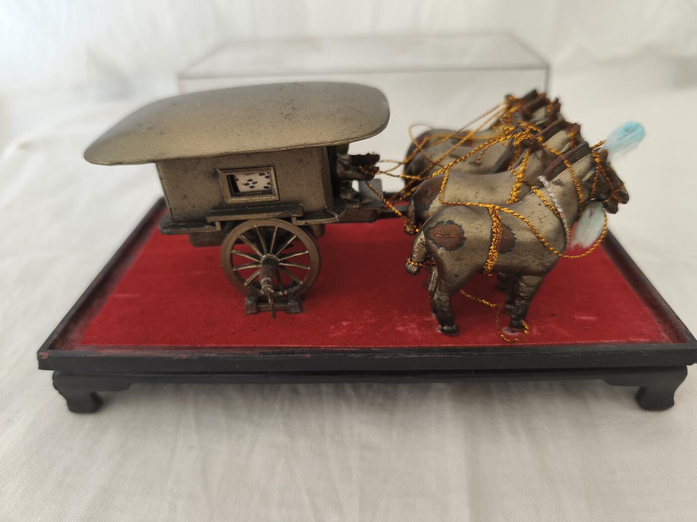 海外回流精品拍卖11.16 日本回流兵马俑彩绘铜车马