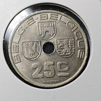 KK钱币收藏小铺  第368场  2月预留时间 周末发货 -  1938比利时25分 品不错