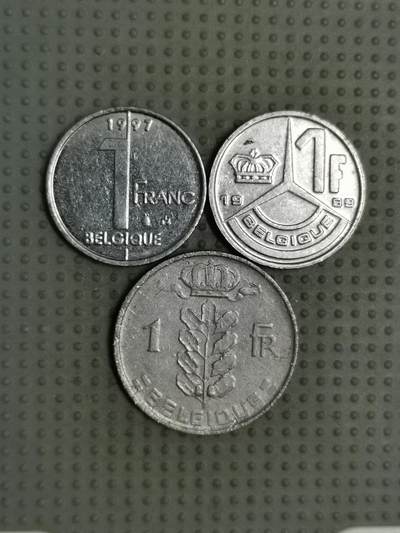 2025年第114场各国散币拍卖（总第114场） - 比利时1法郎3枚