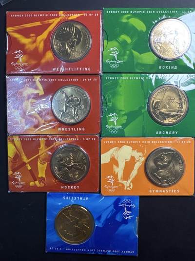 ❤️【币观天下】❤️ 第330期钱币拍卖- 2025.11.14周五晚上6点半场-长期征集拍品 - 澳大利亚奥运会7枚铜币