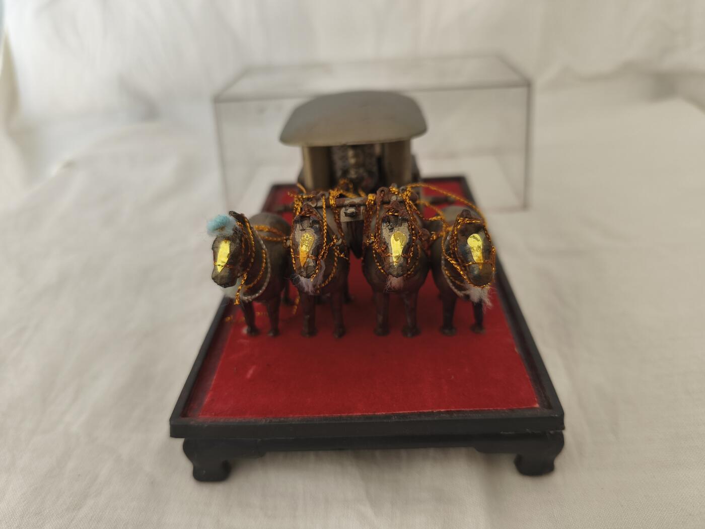 海外回流精品拍卖11.16 日本回流兵马俑彩绘铜车马