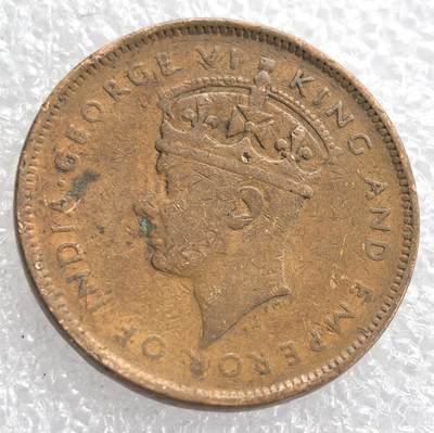 外国优质老铜币银币，周六九点倒数截拍，满百包邮，可寄存半年，喜欢朋友微信扫描二维码可直接参拍 - 毛里求斯1942年5分