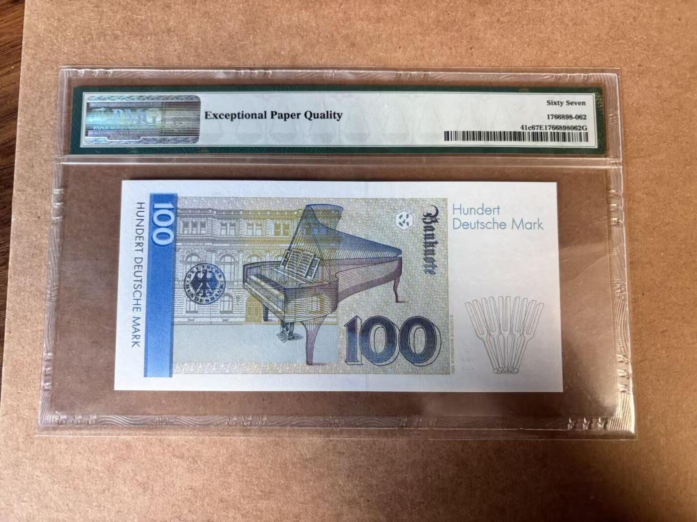【Blue Auction】世界纸币精拍第749期——18级TOP拍卖/信誉/品质/专业/高效💫 【88尾】德国 1993年100马克 克拉拉 PMG67EPQ 
