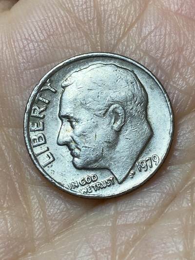 2025年第一百二十七场(总第一百五十三场）外国好品章牌、散币(免佣金) - 美国🇺🇸1979年1角(罗斯福1角第二版，无标版)