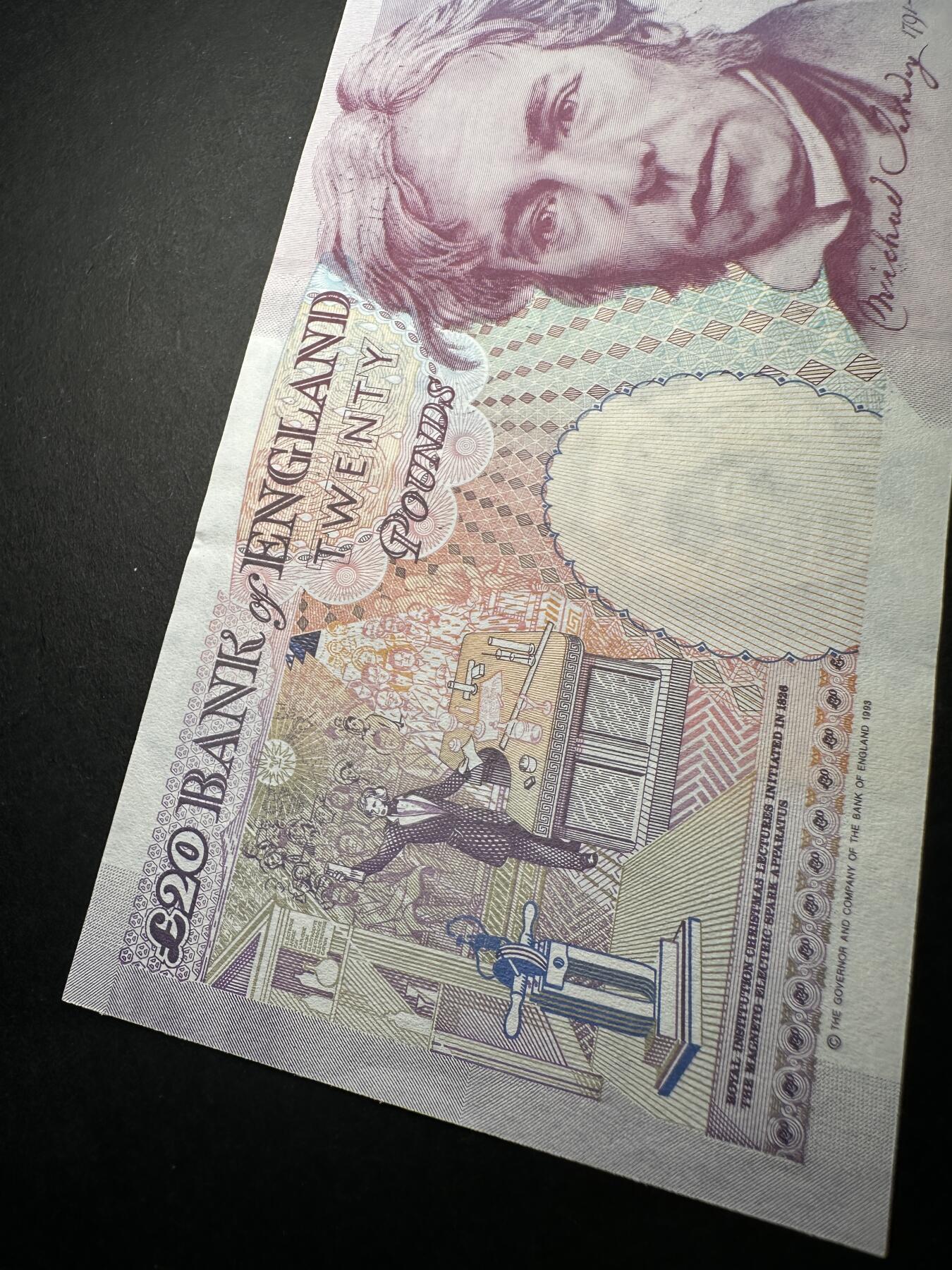 蒂克钱币-第47场 外国平价纸币拍卖 英国1993年C序列 20英镑纸币 全新