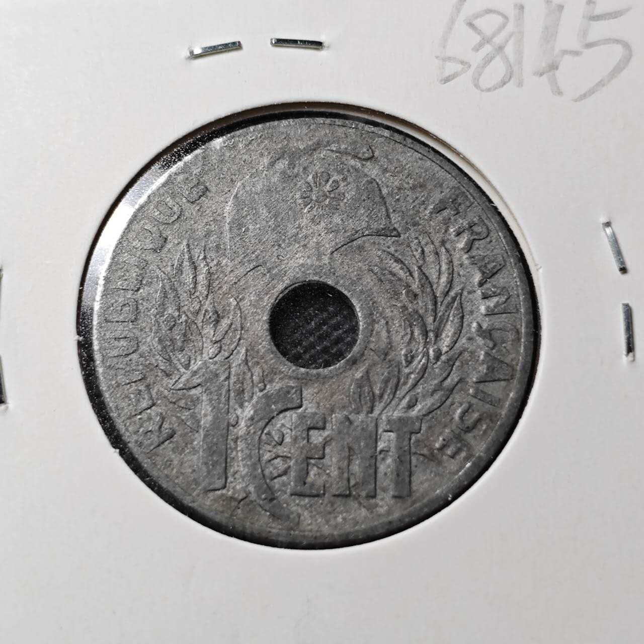 KK钱币收藏小铺  第368场  2月预留时间 周末发货  1941法属印支1分锡币 品不错