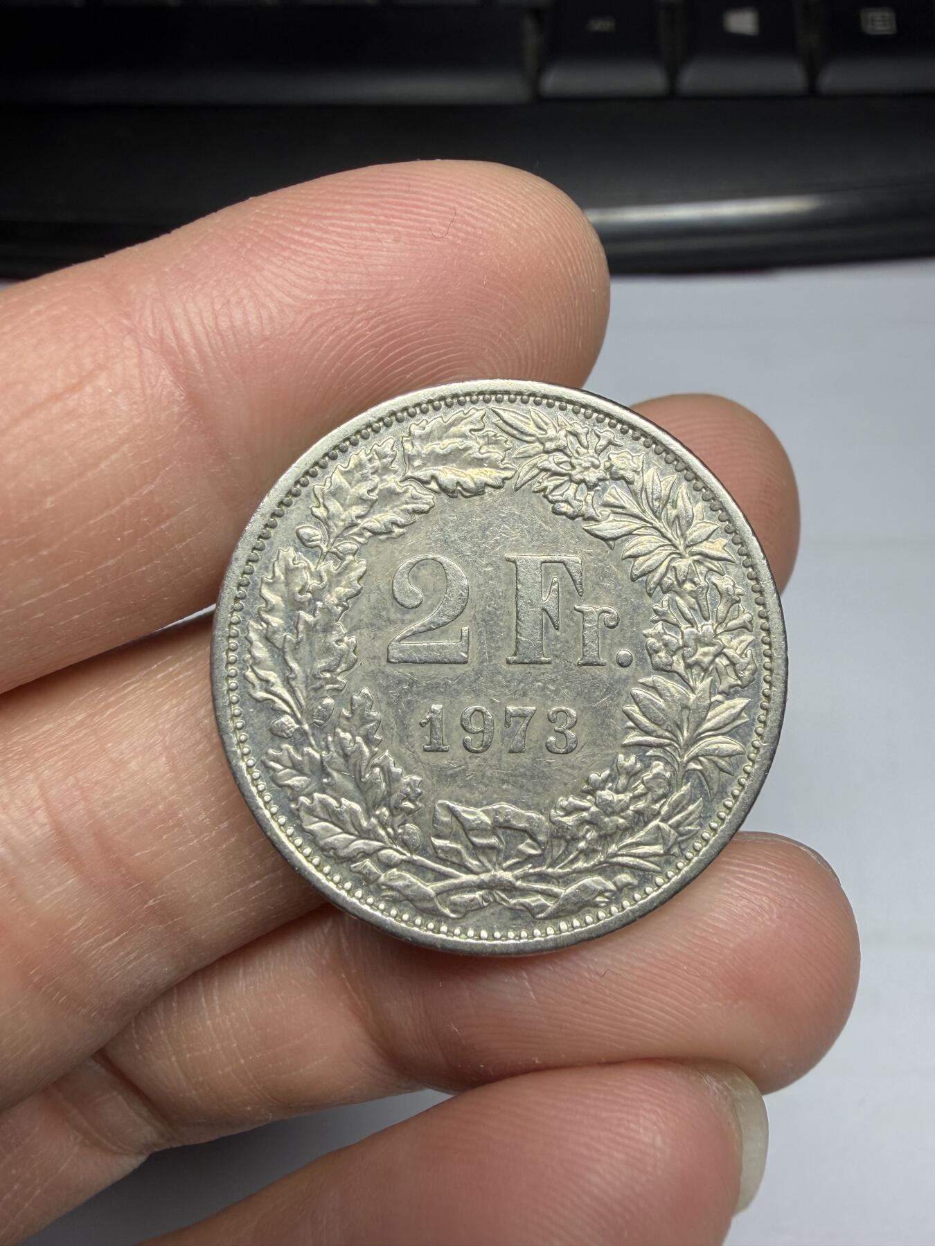 2025年集古藏今外币拍卖第十期-第5场—（总第285拍），可以寄存60天，满160元包邮。 1973年瑞士2法郎