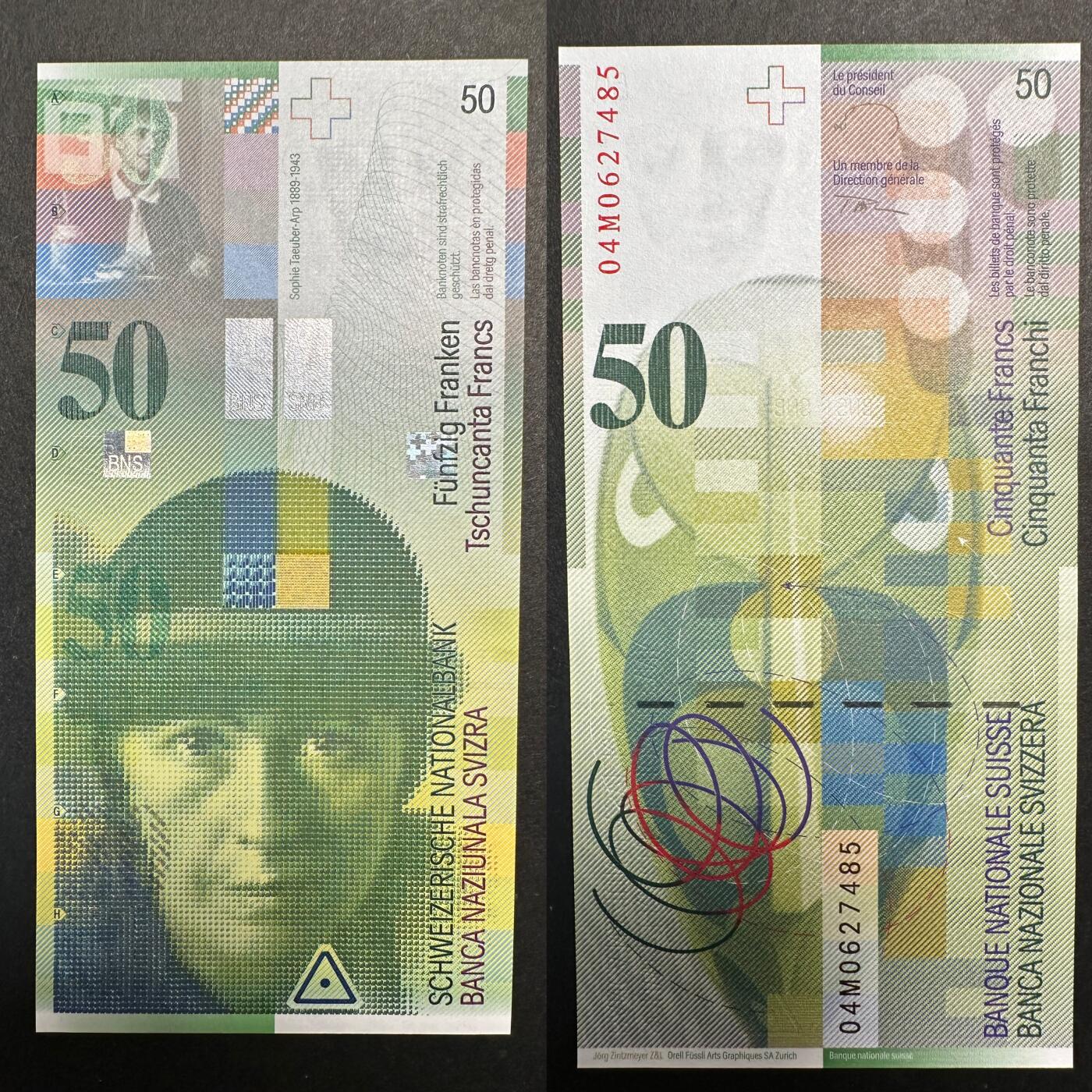 蒂克钱币-第47场 外国平价纸币拍卖 瑞士 50瑞郎纸币 全新UNC