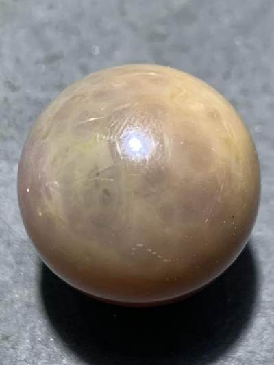 精美高玉化冻料飘紫罗兰战国红玛瑙圆珠一个 - 精美高玉化冻料飘紫罗兰战国红玛瑙圆珠一个