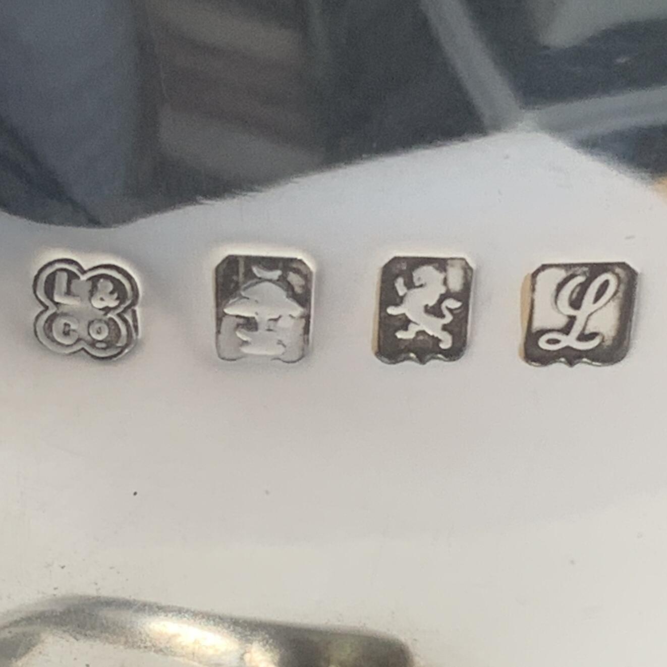 掌中浮雕-藏着的欧洲第041场 1908英国格拉斯哥高银果篮，21厘米高 X 20.20厘米，重863克，有银标（末图银标注解）