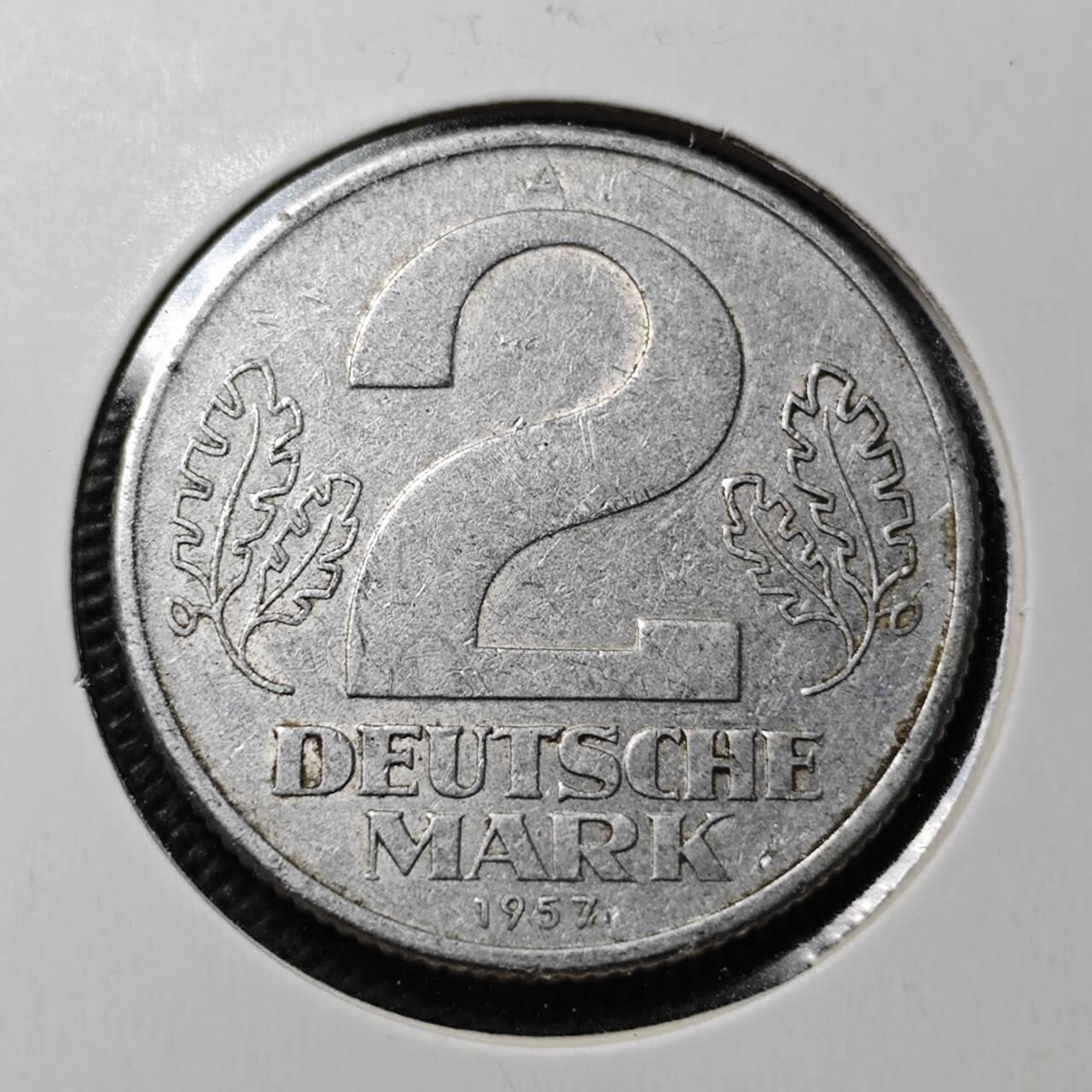 KK钱币收藏小铺  第368场  2月预留时间 周末发货  1957东德2马克