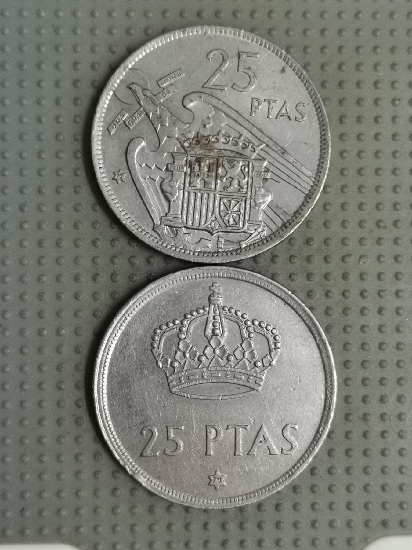 2025年第113场各国散币拍卖（总第113场） 西班牙25比塞塔2枚