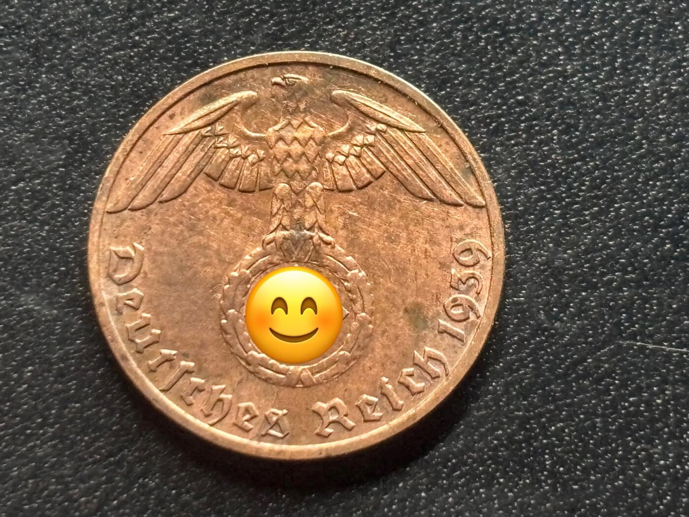 邮泉阁限时拍卖第三十五场补 德国硬币（第三帝国）专场（硬币在国外。请付邮费6元。） 德国第三帝国1939年1芬尼B版