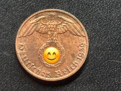 邮泉阁限时拍卖第三十五场补 德国硬币（第三帝国）专场（硬币在国外。请付邮费6元。） - 德国第三帝国1939年1芬尼B版