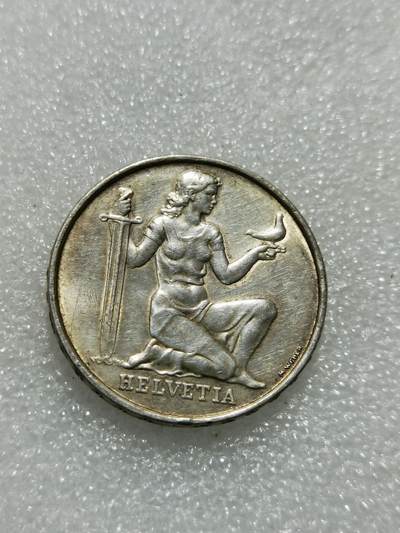 天下钱庄专场欢迎参拍 - 1936瑞士女神5法郎银币