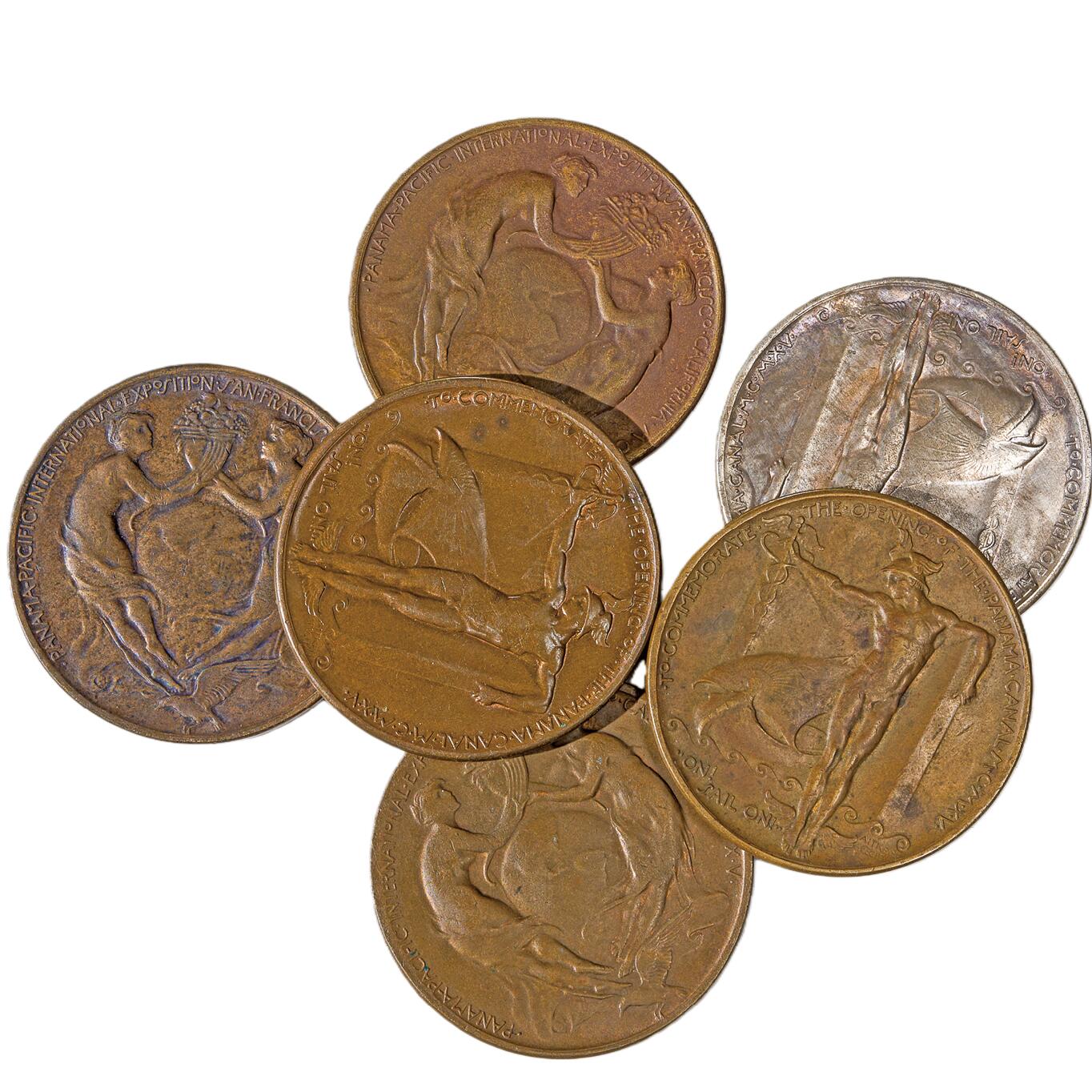 中新泰星2025年秋拍 徽章 纪念章及金银器专场 19世纪巴拿马万国博览会纪念章六枚一组