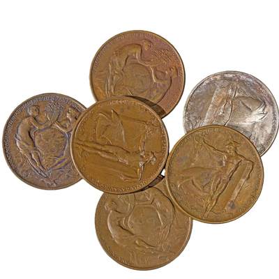 中新泰星2025年秋拍 徽章 纪念章及金银器专场 - 19世纪巴拿马万国博览会纪念章六枚一组