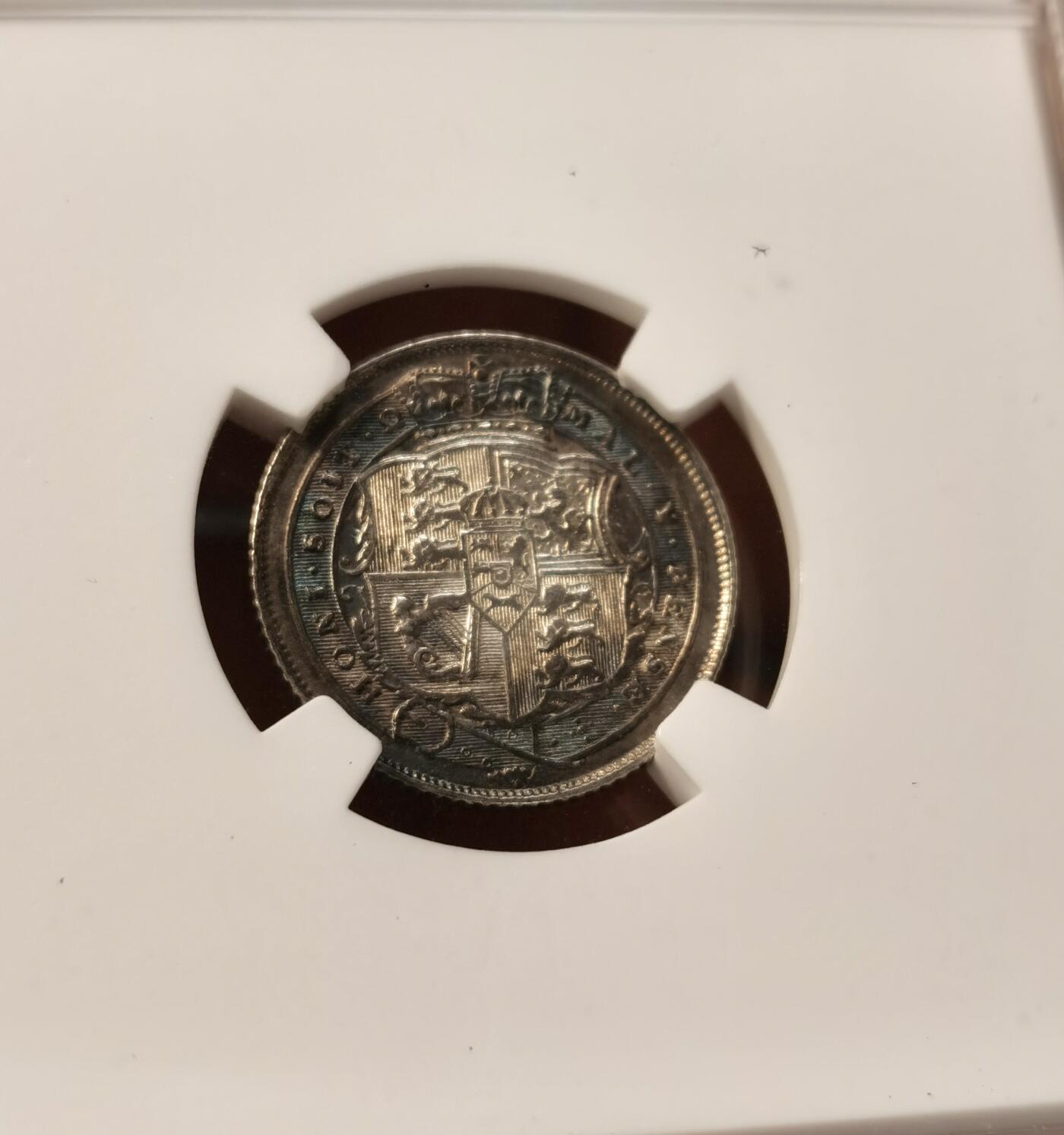 甄臻铺-世界币章拍卖（第39期）送拍享返佣金等优惠多多 NGC-UNCD 1820 乔三牛头6便士银币 麦稀奇没有记录 少见年份